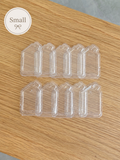 Pack of 10 small clear tag protectors