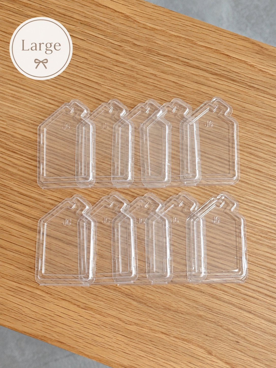 Pack of 10 larger clear tag protectors